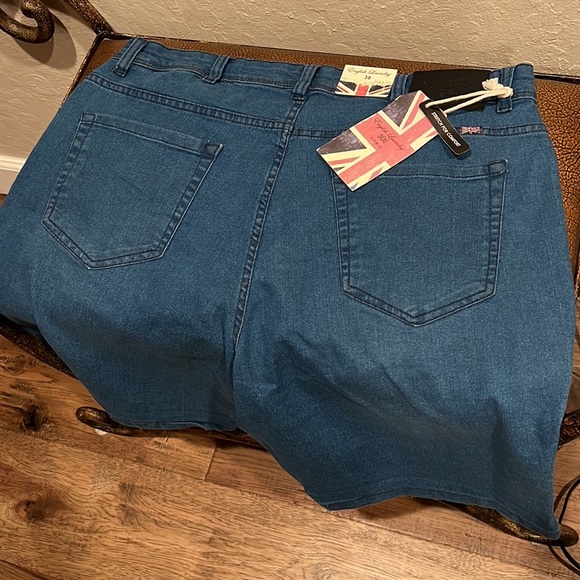 Brand New Rare Classic English Laundry Stone Washed Distressed Blue Jeans Shorts - Picture 6 of 8
